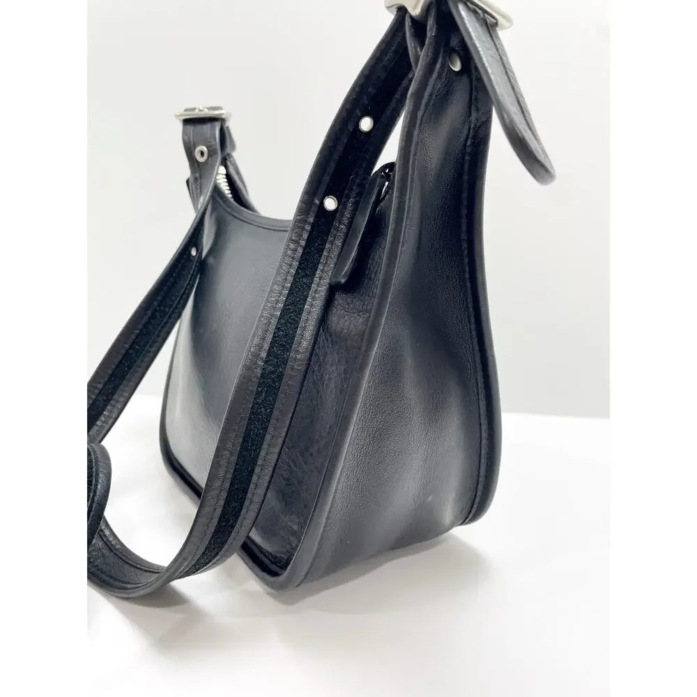 Coach #9950 Janice's Legacy Bag Black Silver Leather Crossbody Bag Vintage